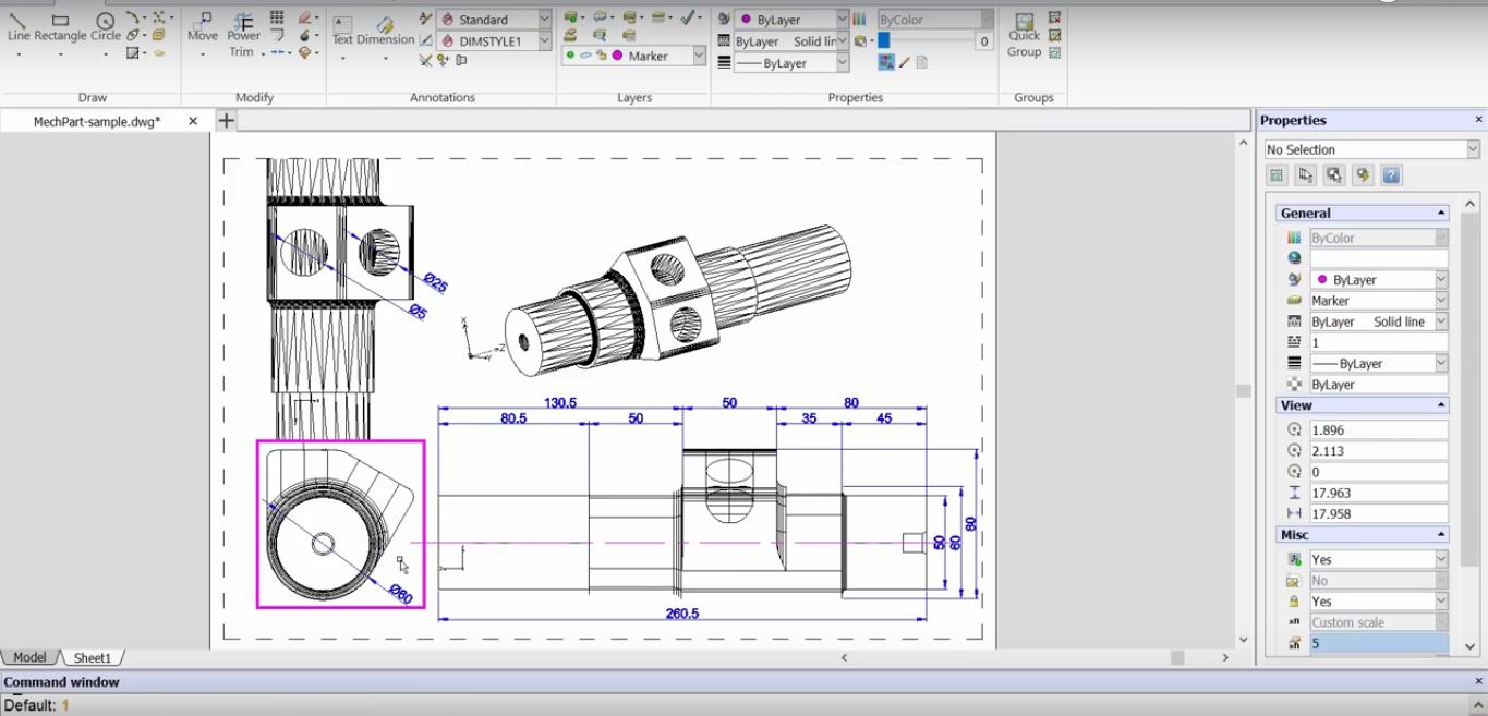 Establece guías precisas para la construcción de elementos en CorelCAD - Colombia